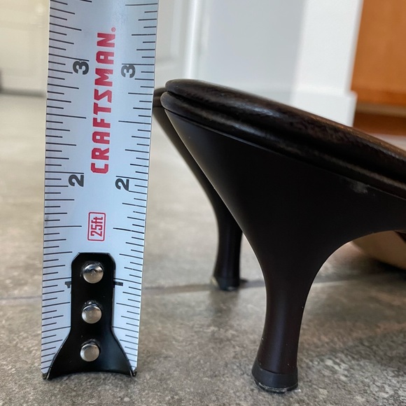 LOUIS VUITTON authentic 
Ponyhair Plaid Print heeled Slides preown - Picture 7 of 8